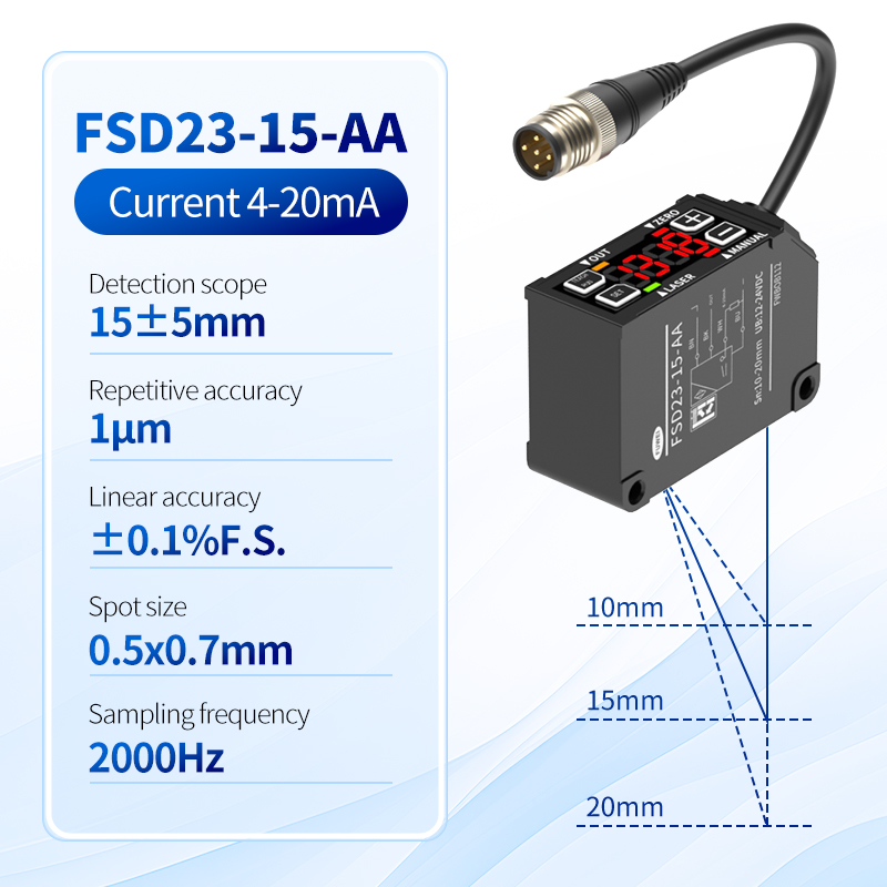 FUWEI Laser-Wegsensor der FSD23-Serie zur Präzisionsmessung der Formhöhe