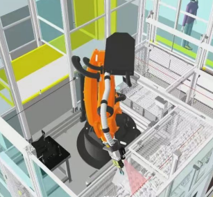 3Dvision geführt automatisiertes Laden von Kurbelwellenarbeitsstücken