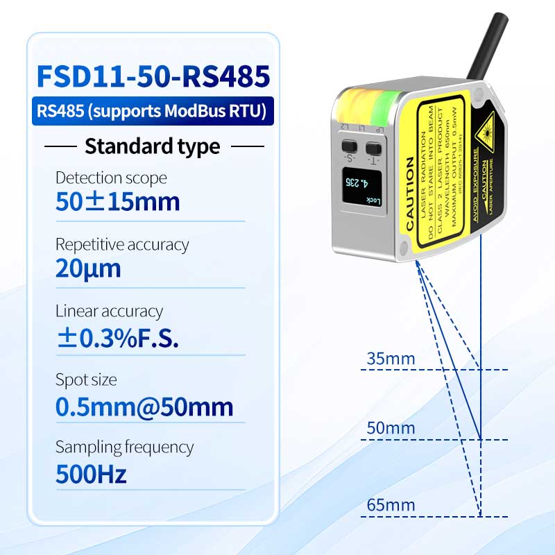 FSD11-50-RS485 Hochpräziser 0,01-mm-Dickenmesssensor