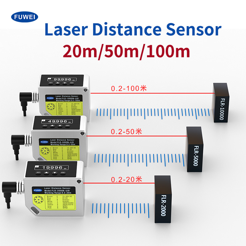 100-Meter-Laser-Distanzsensor FLR-10000N-UIR